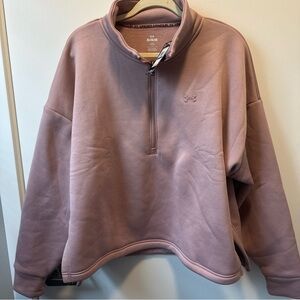 Under Armour Women’s XL Quarter Zip Pullover Sweatshirt Pink Athleisure NWT
